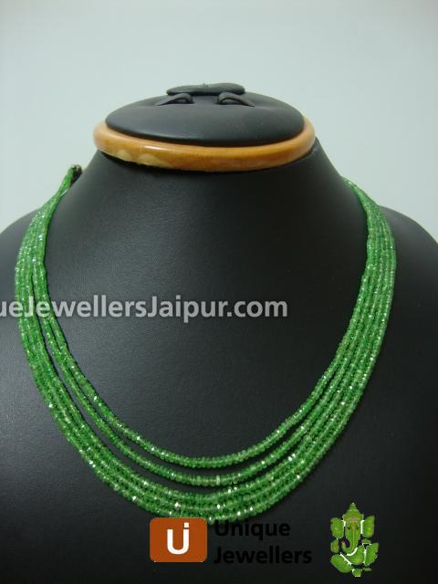 Tsavorite Faceted Roundelle